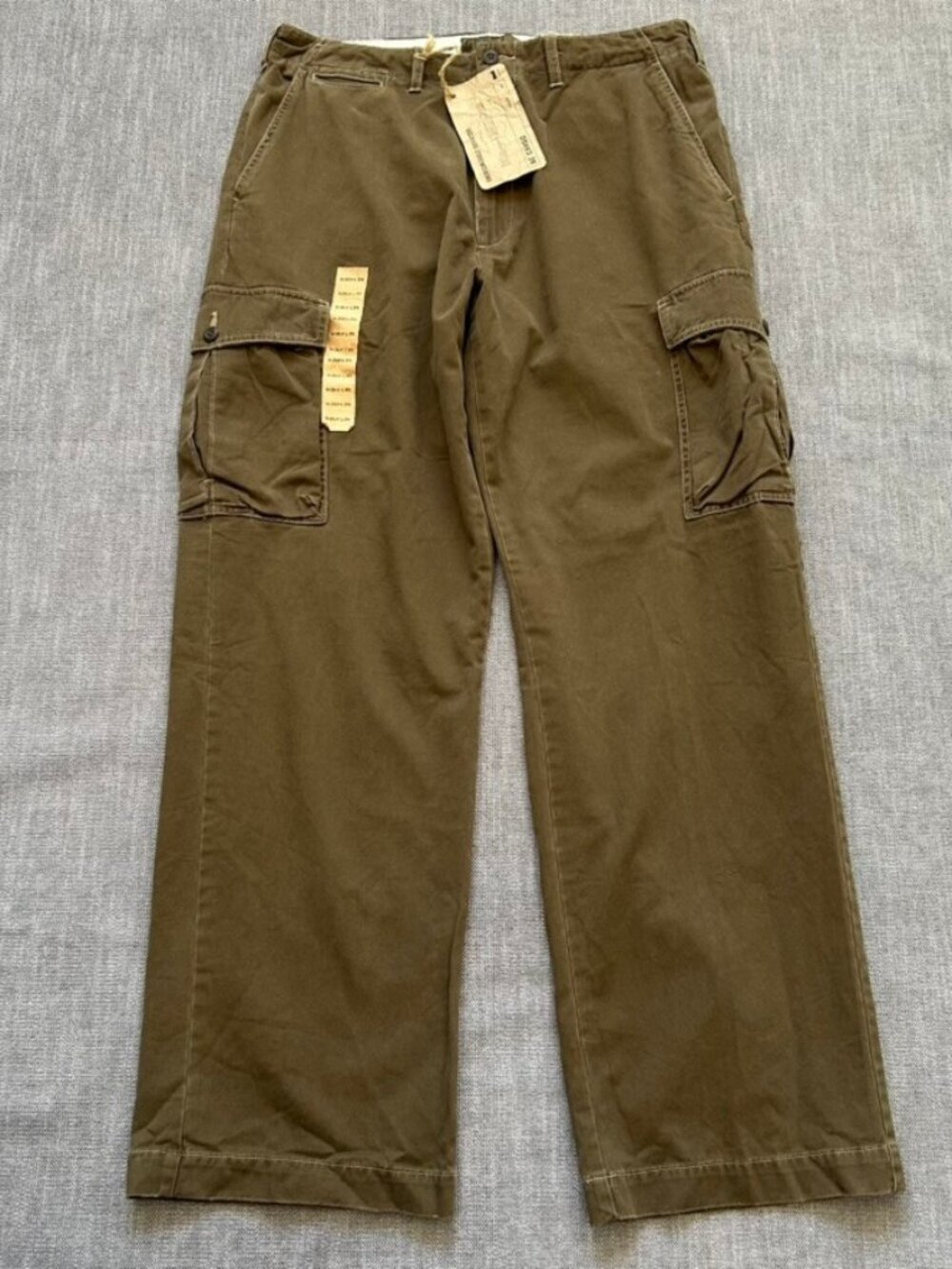 Vintage Y2K American Eagle Military Cargo Pants Mens 36x34 Green Wide Leg Rugged